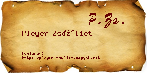 Pleyer Zsüliet névjegykártya